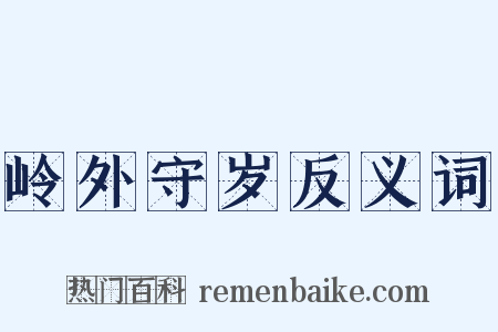 岭外守岁反义词是什么意思的图片
